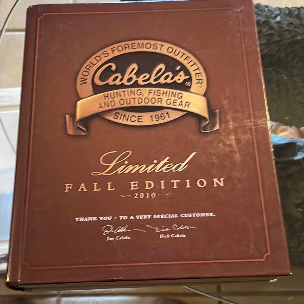 Cabela's Brown and Gold Limited Edition Book/ Vintage 2010 fall edition